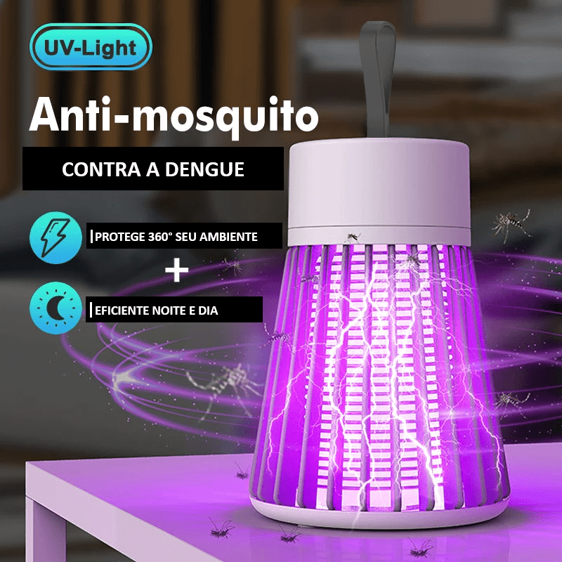 Anti-Dengue – Repele e neutraliza mosquitos e muriçocas de vários tipos – Via USB com bateria e iluminação
